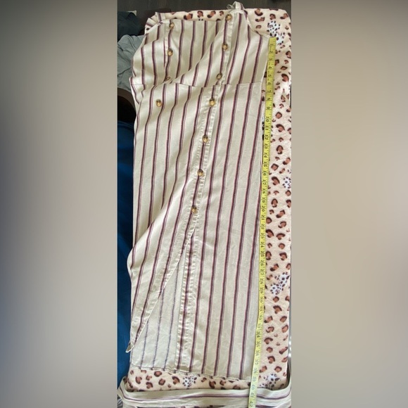 Active USA linen blend striped safari sundress tan size L - Picture 12 of 16